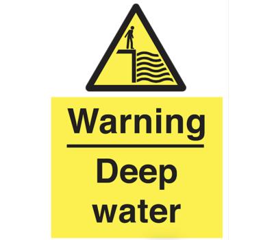 Warning Deep Water sign  -   -1