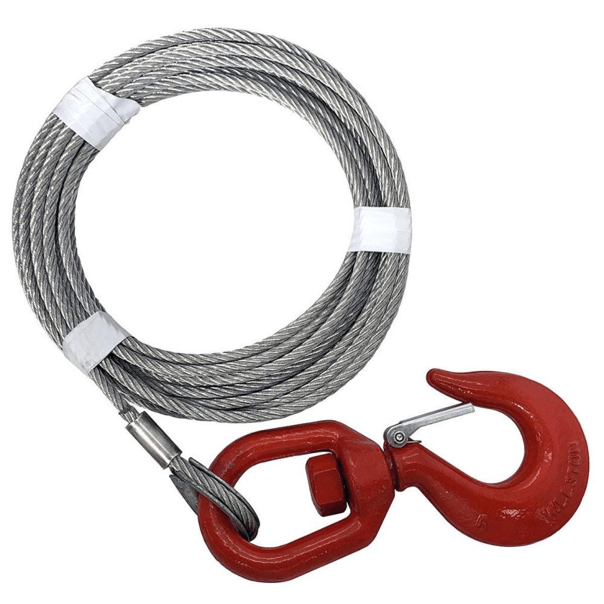 IC Brindle Galvanised Steel Recovery Winch Cable with Hook - I.C. Brindle