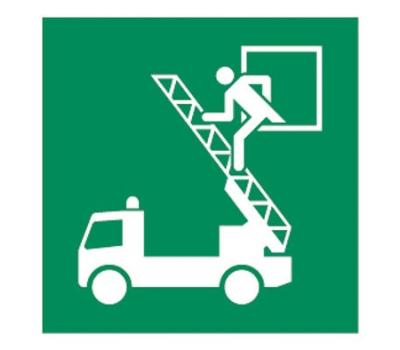 Rescue Window Safety Sign - Emergency Exit Window Safety Indicator - Emergency Exit Window Safety Marker