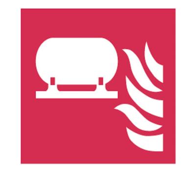 Fixed Fire Extinguishing Installation Sign - Fire Fighting Sign for Fixed Fire Extinguishing Installation - Installing Fixed Fire Extinguisher Sign - IMPA 336044 