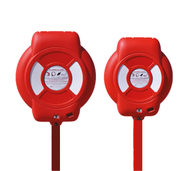 Guardian™ Life Ring Housing 24" Fixed Surface Set - 24 Inch Lifebuoy Housing Set for Above Ground - Lifebuoy Housing with Hard-Surface Ground Armortec Coated Post