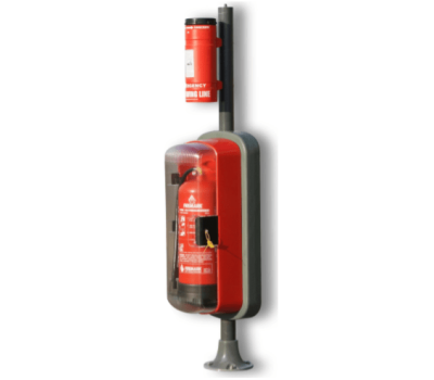 Marina Safety Station (High Profile) - SOS601 Lifebuoy Station - Marina Safety Station - Fire Extinguisher Cabinet for Marinas
