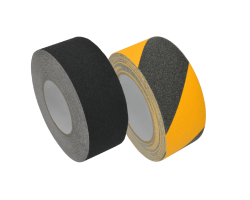 Anti-Slip 'SlipStop' Safety Markin Tape - Anti-Slip Tapes for Accident Prevention and Slippery Surfaces - Yellow / Black Hazard Stripe Tape to Prevent Slipping 