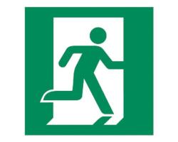 Emergency Exit Sign Right Hand - Right-Handed Emergency Exit Signs - Clearly Marked Escape Route Signs for Right-Hand Side Exit