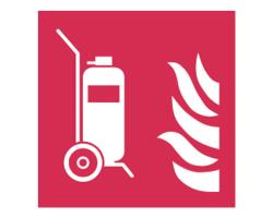 Wheeled Fire Extinguishing Sign – Firefighting Sign for Wheeled Fire Extinguishing