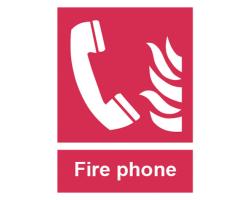 Fire Phone Safety Sign – Fire Fighting Safety Signs for Fire Phone – Fire Safety Equipment Signage