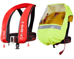 Mullion Hi-Rise 150 Lifejacket with Sprayhood - Hi-Rise 150 Mullion Lifejacket with Integrated Sprayhood - Mullion Hi-Rise 150 Lifejacket Equipped with Sprayhood - 2MSF