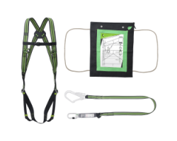 Scaffolding Fall Arrest Kit - Scaffolder Kit with Harness and Energy Absorbing Webbing Lanyard - Scaffolder Safety Fall Arrest Kit - FA8000200