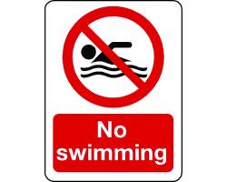 No Swimming Sign