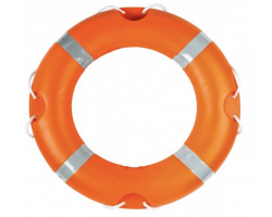 SOLAS Approved 30" Lifebuoy Orange  2.5kg - Orange SOLAS Compliant Lifering with Reflective Tape and Grab Lines - SOLAS Compliant 30" Lifebuoy Orange 2.5kg Life Ring with SOLAS Approved Tape and Grab Lines