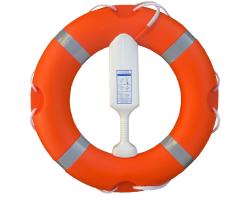 Lifebuoy & Encapsulated Throwing Line Set: Orange Lifering & Encapsulated Floating Line Available in Both 24 Inch (57cm) & 30 Inch (75cm) with Reflective Tape 