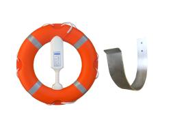  Lifebuoy, Throwing Line & Stainless Steel Hook Set: Life Ring and Hook with Encapsulated Buoyant Line