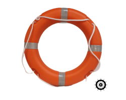 SOLAS Approved 24" Orange Lifebuoy 2.5kg - High Quality 24 inch Life Ring with Reflective Tape and Grab Lines - SOLAS Compliant 24" Lifebuoy with Retro-Reflective Tape