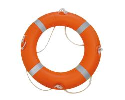 UK MER and SOLAS Approved 30" Lifebuoy Orange  2.5kg - Orange SOLAS Compliant Lifering with Reflective Tape and Grab Lines - SOLAS Compliant 30" Lifebuoy Orange 2.5kg Life Ring with UKCA & SOLAS Approved Tape and Grab Lines 