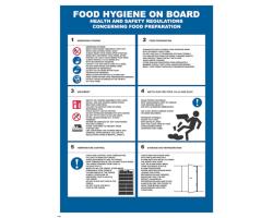 Food Hygiene on Board IMO Poster - Health and Safety Regulations for Food Preparation IMO Posters - Food Health and Safety IMO Poster