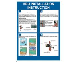 HRU Installation Instruction IMO Poster - IMO Poster for Installing Hydrostatic Release Unit (HRU) - IMO-Compliant Instructions for HRU Installation