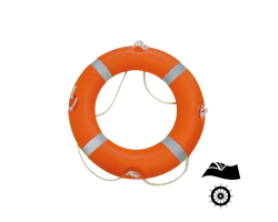 UK MER and SOLAS Approved 30" Lifebuoy Orange  2.5kg - Orange SOLAS Compliant Lifering with Reflective Tape and Grab Lines - SOLAS Compliant 30" Lifebuoy Orange 2.5kg Life Ring with UKCA & SOLAS Approved Tape and Grab Lines 