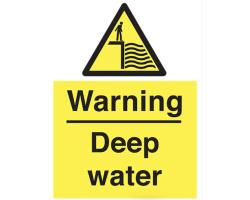 Warning Deep Water sign 