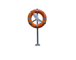 Lifebuoy Y stand - Galvanised Pole with Stainless Steel Y Bracket to fit a 24" Lifebuoy - Lifebuoy Holder