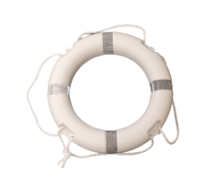 White Lifebuoy 24 inch - Reflective Tape 57 cm  - High Quality Life Rings in White - 24" White Lifebuoys with Retro-reflective Tape