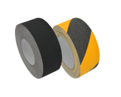 Anti-Slip 'SlipStop' Safety Markin Tape - Anti-Slip Tapes for Accident Prevention and Slippery Surfaces - Yellow / Black Hazard Stripe Tape to Prevent Slipping 