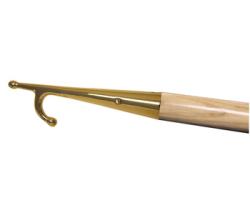 2.5m Wooden (ASH) Boat Hook with Brass Boat Hook End 