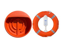 Lifebuoy, Housing / Cabinet and Throwing Line  -  Complete Budget Range Lifebuoy Set with Lifering, House and Line