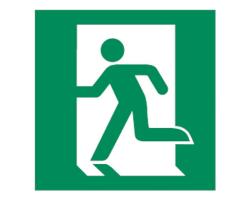 Emergency Exit Sign Left Hand - Left-Handed Emergency Exit Signs - Clearly Marked Escape Route Signs for Left-Hand Side Exit