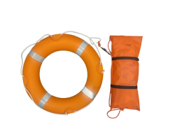 Premium Offshore Long Rescue & Retrieval Kit for Offshore Professionals - Long Reach Recovery Throw-Lines with Heavy Duty PVC Bag and SOLAS Lifebuoy with Automatic SOLAS Lights