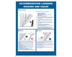 Accommodation Ladders IMO Poster - Accommodation Ladders for Rigging and Usage IMO Posters - IMO Maritime Safety Poster for Boarding Ladders  