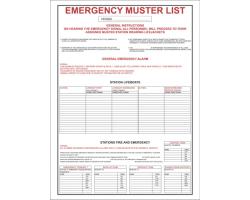 Emergency Muster List IMO Poster - IMO Poster for Emergency Muster List - General Instructions on Hearing Emergency Signal IMO Poster 