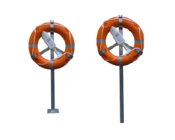 30" Lifebuoy Y stand - Galvanised Pole with Stainless Steel Y Bracket to fit a 30" Lifebuoy - Lifebuoy Holder