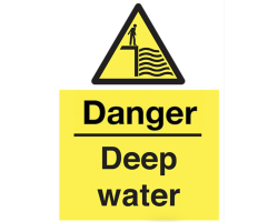 Warning Deep Water sign 