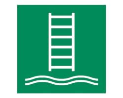Embarkation Ladder Location Sign - Escape Route Signage for Clear Directions to Embarkation Ladders - Signage Indicating Embarkation Ladder Location