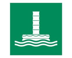 Marine Evacuation Chute Sign - Escape Route Signs Locating Marine Evacuation Chute - Signage Indicator for Marine Evacuation Chute