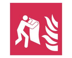 Fire Blanket Sign - Fire Fighting Signage for Fire Blanket - Fire Blanket Fire Safety Signs