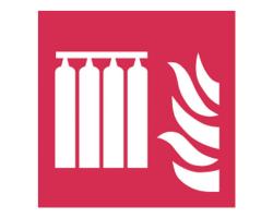 Fixed Fire Extinguishing Battery Sign - Firefighting Sign for Fixed Fire Extinguishing Battery - IMPA 336048