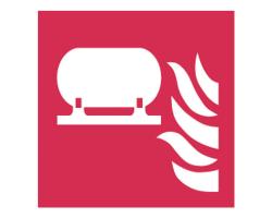 Fixed Fire Extinguishing Installation Sign - Fire Fighting Sign for Fixed Fire Extinguishing Installation - Installing Fixed Fire Extinguisher Sign - IMPA 336044