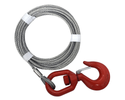 Galvanised Steel Wire Rope Recovery Winch Cable with Hook