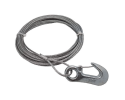 Galvanised Steel Wire Rope with Fitted Winch Hook