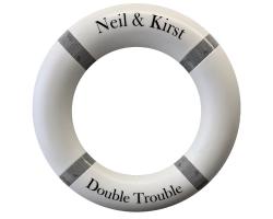 30 Inch White Lifebuoy and Lettering Option - Life Ring in White with Custom Lettering - White Lifebuoys 30" with Personalised Text