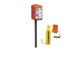 Rescue Line Cabinet - Container with 25m Throwing Line & GRP Sub-surface Surface Pole