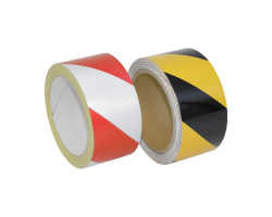 Safety Marking Tape - Red & White, Yellow & Black  - Reflective 'Zebra' Marking Tapes for Hazardous Situations - Highly Reflective  Safety Outline Tape