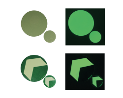 Photoluminescent Trail Dots &ndash; Photoluminescent Aluminium Traildots For Marking Routes With Or Without Arrow &ndash; Glow-In-The-Dark Trail Dots &ndash; Photoluminescent Markers