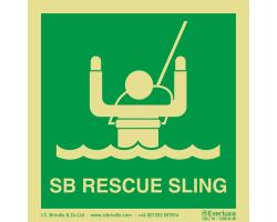 SB Rescue Sling Photoluminescent Sign