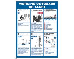Outboard / Aloft Work Jobs IMO Poster - IMO Poster for Working Outboard or Aloft Areas - Working at Height IMO Safety Poster