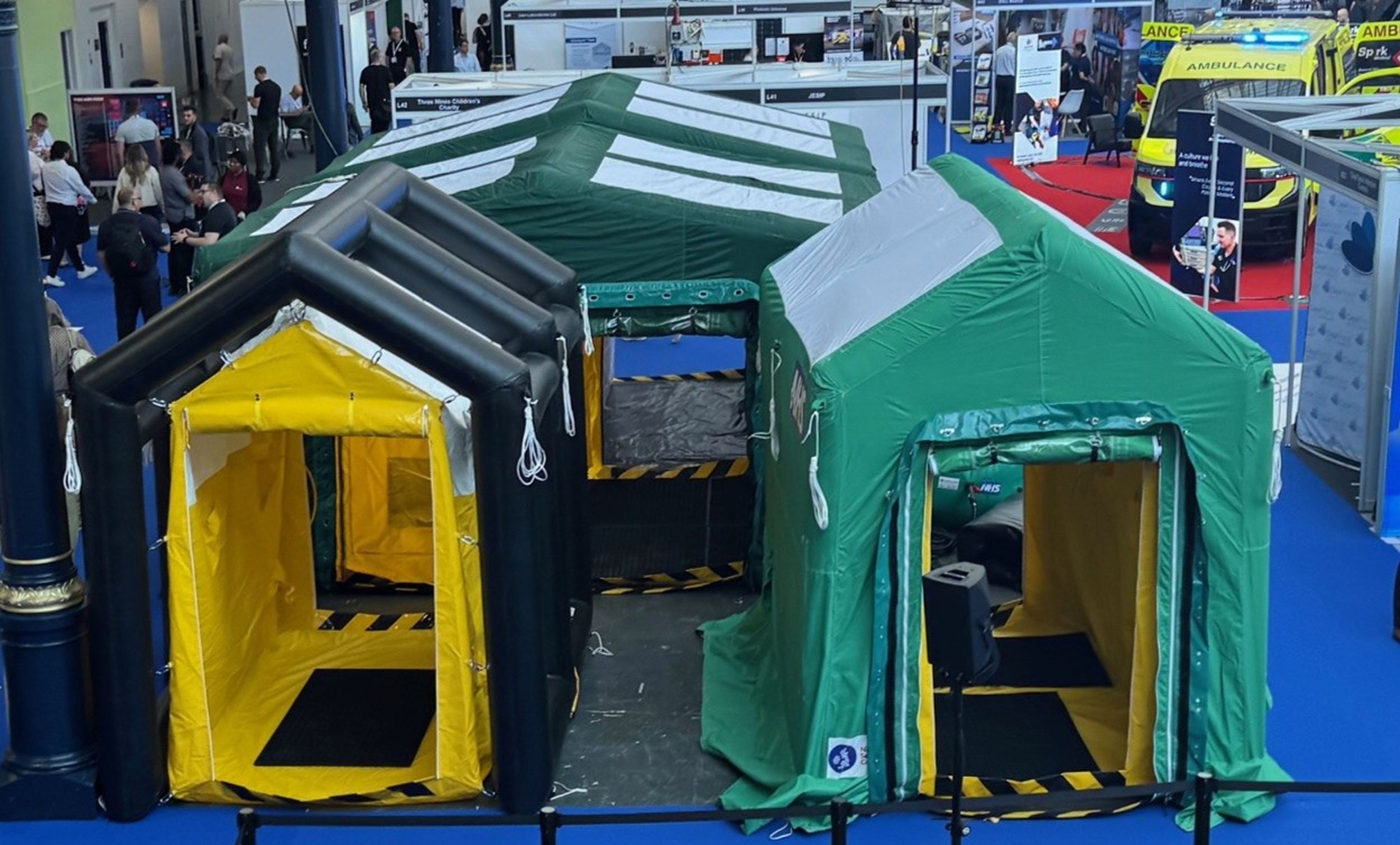 The 'Decontamination Village' Set-Up at the Blue Light Show 2025