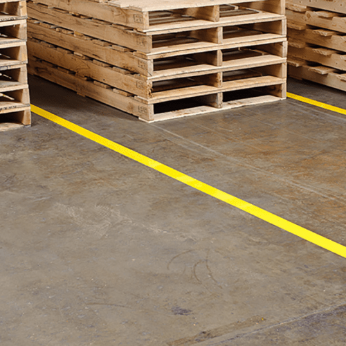 Floor Marking Tape offers an optimal safety solution. Its robust composition enables resilience against heavy foot traffic, abrasion, moisture, and extreme temperatures, rendering it versatile across various applications.