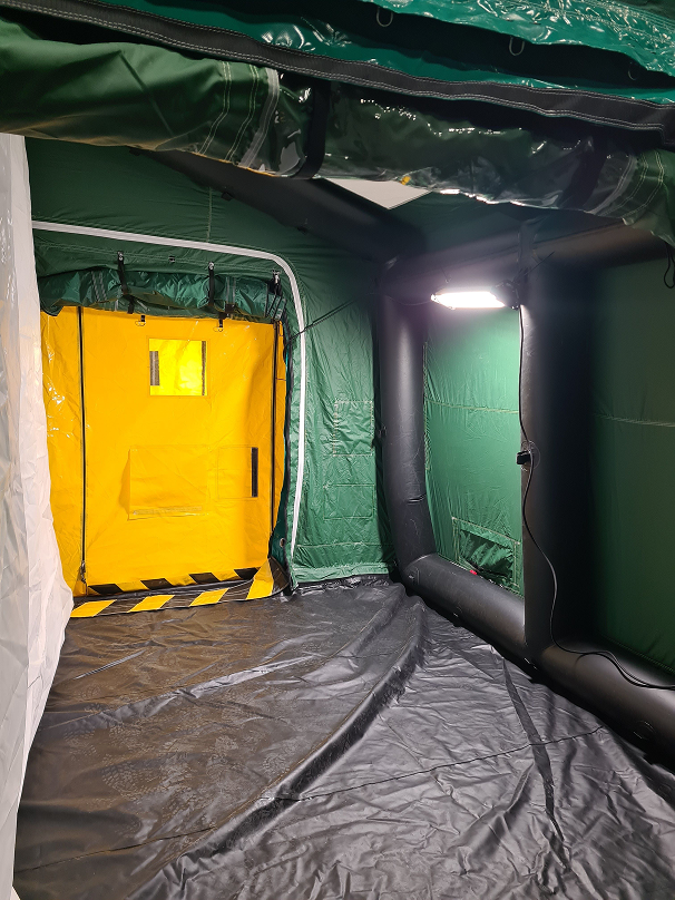 Mass Decontamination Shelter Interior with Lighting